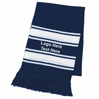 Two-Tone Knit Scarves with Fringe