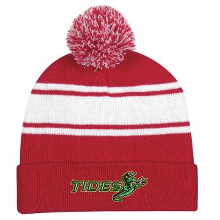 Two-Tone Knit Pom Beanie with Cuff