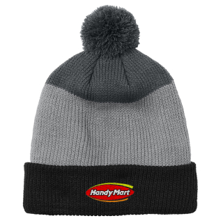Port Authority® ized Cozy Striped Pom Beanies