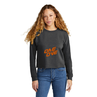 Printed New Era® Women's Tri-Blend Fleece Crop Crews