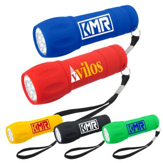 4 Inch Rubberized Flashlight with Strap