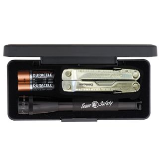 AA Mini Maglite LED Flashlights with Leatherman Rebar...