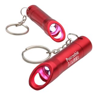 Aluminum LED Light with Bottle Opener and Keychains