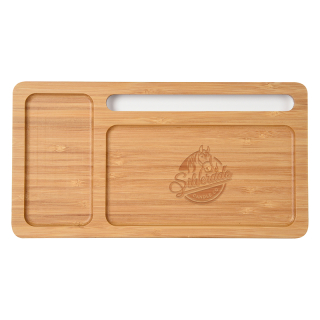 Custom Bamboo Wireless Charging Pads Desktop Organizer