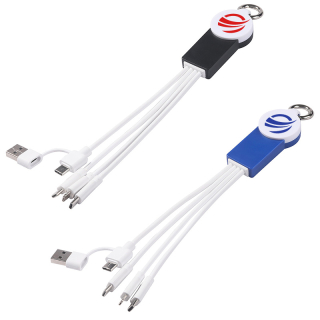 Printed Tribute 4 in 1 Charging Cables with Watch...