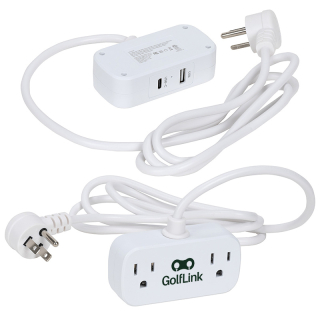 Zip 5 Ft Power Strips with Type C, USB, and AC Outlets