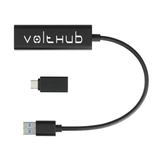 Aluminum 4-Port USB 3.0 Hubs with Type C Adapter