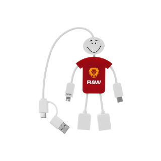 Techmate 3 in 1 Charging Cables and USB Hub 2.0