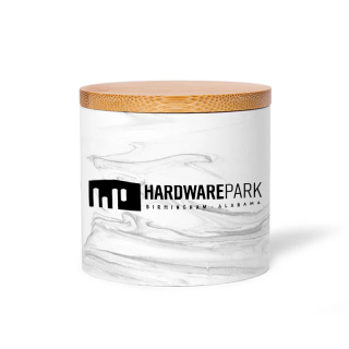 Printed ZenGlow Soy Candles in Plaster Jars