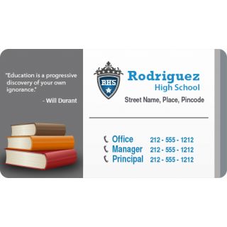 3.5x2 Printed School Contact Magnets 20 Mil Round Corners
