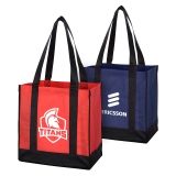 Custom Non-Woven Two-Tone Shopper Tote Bags