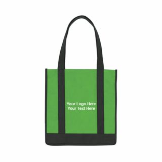 Non-Woven Two-Tone Shopper Tote Bags