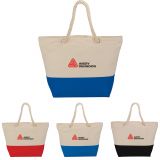 Custom Printed 12 Oz Zippered Cotton Rope Tote Bags