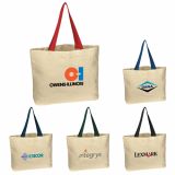 Logo Imprinted Natural Cotton Canvas Tote Bags