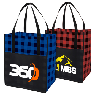 ized Northwoods Laminated Non-Woven Tote Bags