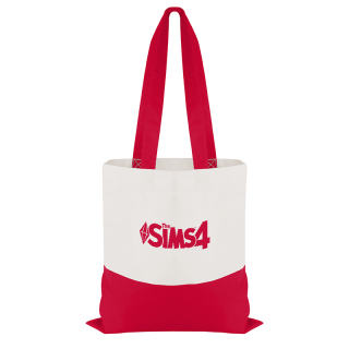 Cotton Colored Accent Flat Tote Bags
