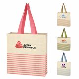 Custom Printed Dash Jute Tote Bags
