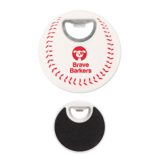 ized Baseball Coaster Bottle Openers