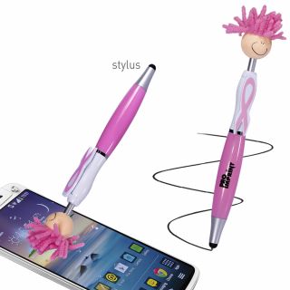 Pink Awareness MopToppers® Screen Cleaner with Stylus Pens