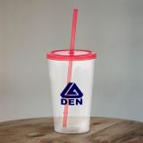 20 Oz Custom Glacier Tumblers with Straws