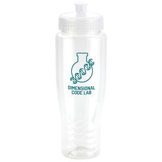 28 Oz Sprint Eco Polyclear PET Bottles with Push Pull Lid