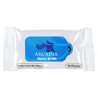 Printed Antibacterial Wet Wipe Packets