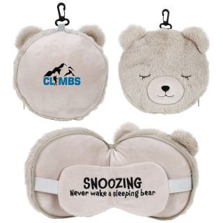 Printed Comfort Pals™ Bear 2-in-1 Pillow Sleep Masks