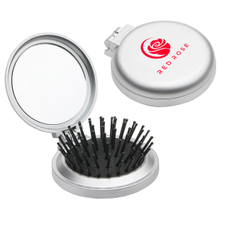 Printed Travel Disk Brush and Mirrors
