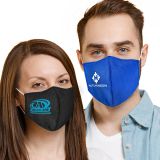 Custom Printed Form Fitted Cupped Cotton Face Masks with Filter Pocket