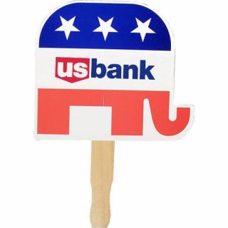 Elephant Shaped Patriotic Hand Fans