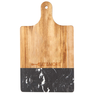 Black Marble and Wood Cutting Boards