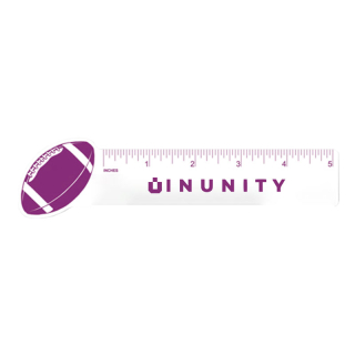 1.75x7 Inch Football Shape Polystyrene Rulers