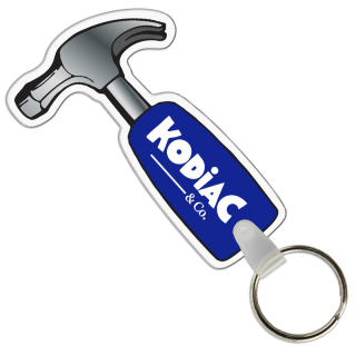 Hammer Shaped USA Made Vinyl Keychains
