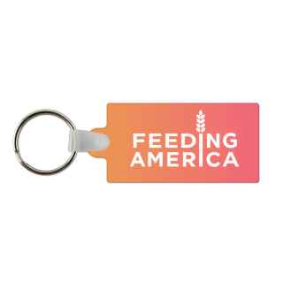 Rectangle Shaped USA Made Vinyl Keychains