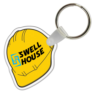 ized Hard Hat Shaped USA Made Vinyl Keychains