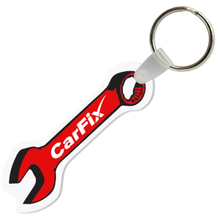 ized Wrench Shaped USA Made Vinyl Keychains