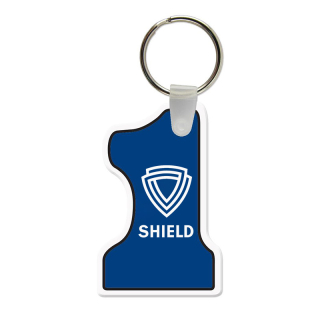 1 Shaped USA Made Vinyl Keychains