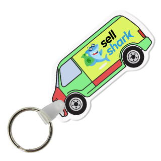 Sprinter Van Shaped USA Made Vinyl Keychains