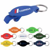 Logo Imprinted Elliptical Beverage Wrench Bottle & Can Opener Key Chains