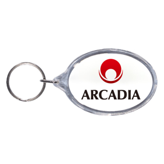 1.5x2.25 Inch Printed Full Color Oval Acrylic Keytags