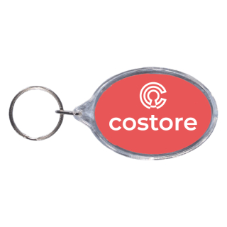1.5x2.25 Inch Printed Oval Acrylic Keytags