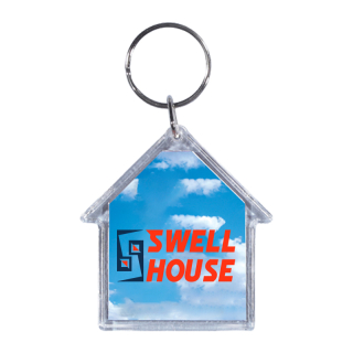 2.25 Inch Full Color House Shaped Acrylic Keytags