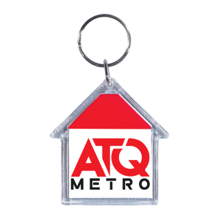2.25 Inch House Shaped Acrylic Keytags
