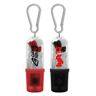 Earbuds with Flashlight Case
