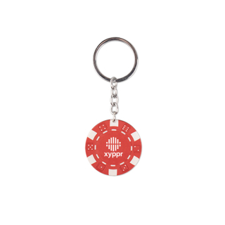Printed Poker Chip Keychains