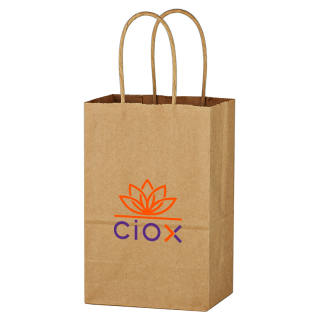 Printed Kraft Paper Brown Shopping Bags