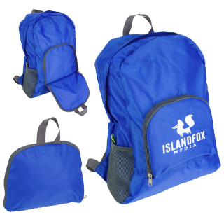 Printed Trailblazer Collapsible Polyester Backpacks