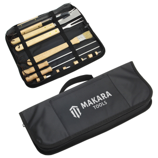 Redwood 10-Piece Stainless Steel BBQ Sets with Carrying...
