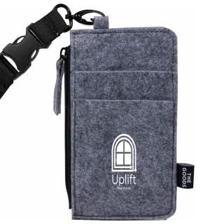 THE GOODS™ Recycled Felt Lanyard Wallets