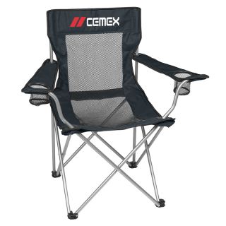 Logo Mesh Camping Chairs with Carrying Bags